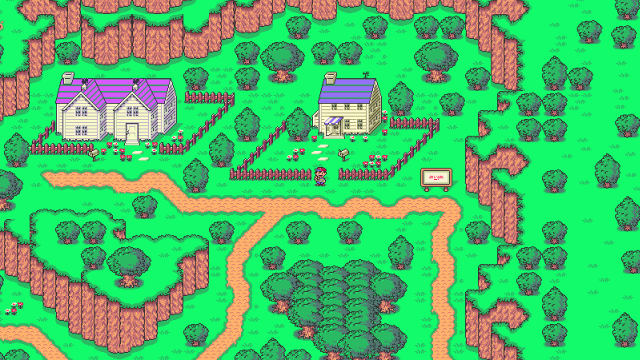Small town map trees houses free wallpaper for desktop - medium preview image