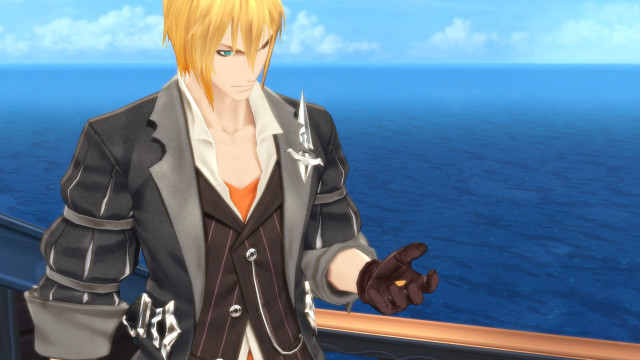 Man suit gloves boat pointing free wallpaper for desktop - medium preview image