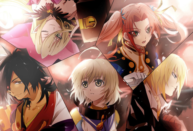 Anime characters expressions hair group #2 free wallpaper for desktop - medium preview image