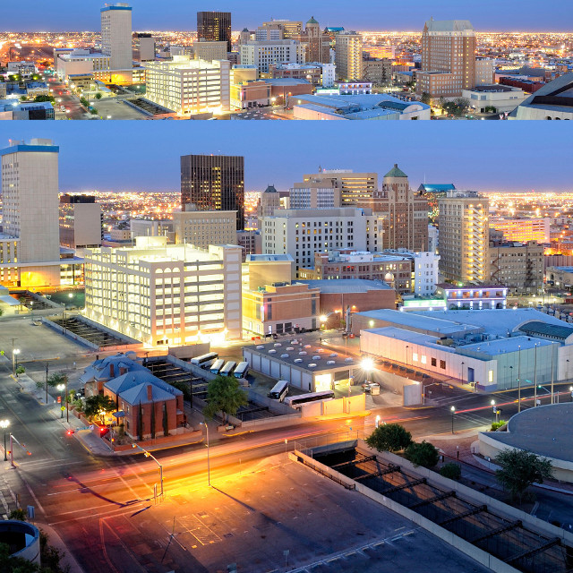 City skyline night streetlight cars free wallpaper for tablet - medium preview image
