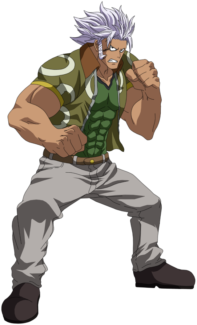 White hair man kick pose free wallpaper for mobile - medium preview image