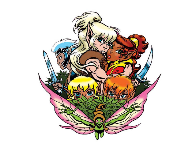 Cartoon characters flower dragon group free wallpaper for desktop - medium preview image