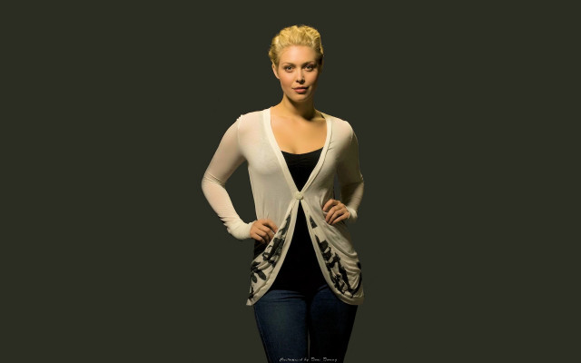 Woman white cardigan hands on free wallpaper for desktop - medium preview image