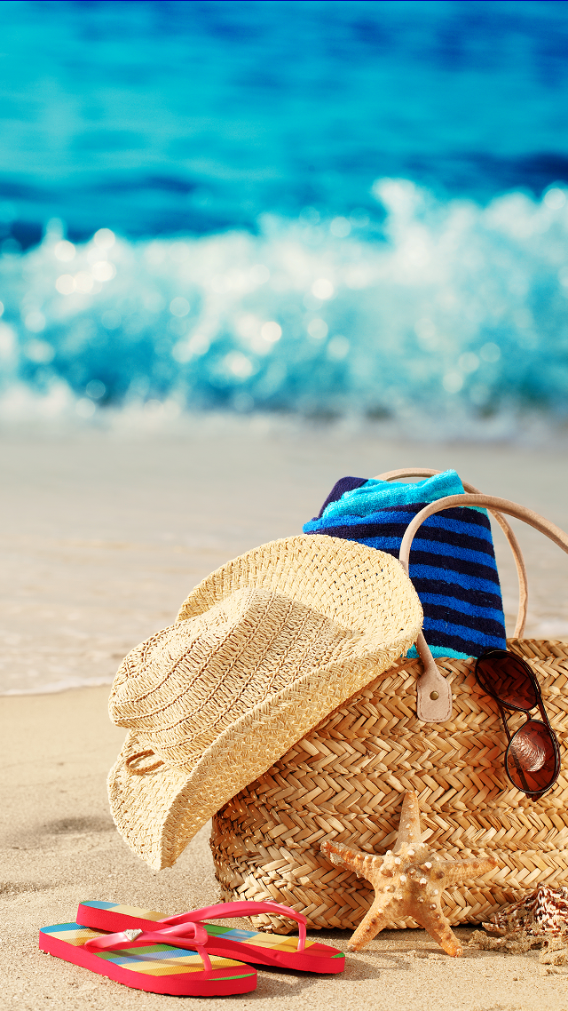 Straw hat summer sunshine outdoor free wallpaper for mobile - medium preview image