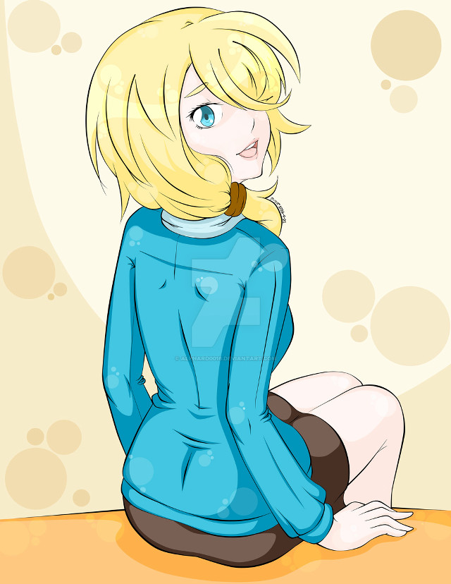 Cartoon girl bubbles anime portrait free wallpaper for mobile - medium preview image