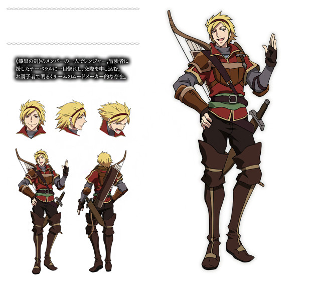 Blonde armored archer character sheet free wallpaper for tablet - medium preview image