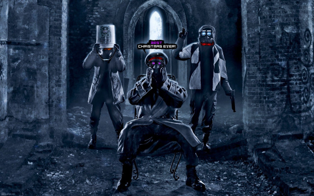 Group people dark room brick free wallpaper for desktop - medium preview image