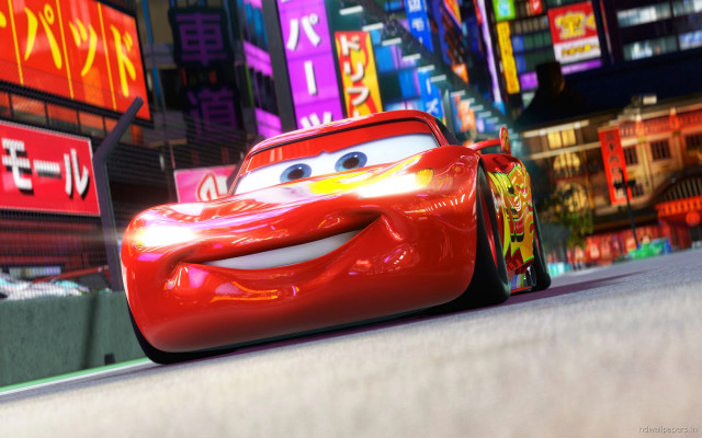 Cartoon character driving car city #4 free wallpaper for desktop - medium preview image