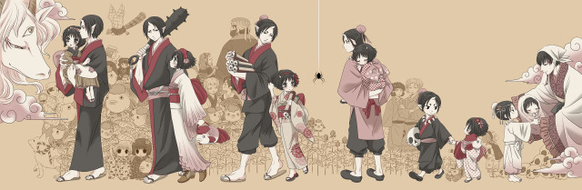 Group people standing crowd kimonos free wallpaper for desktop - medium preview image