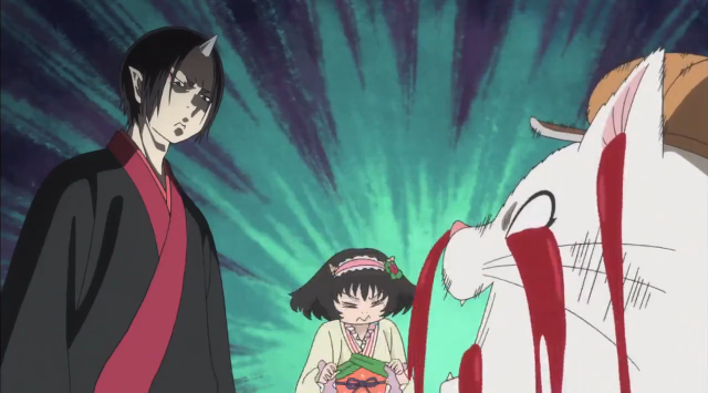 Man woman cat red ribbon free wallpaper for desktop - medium preview image