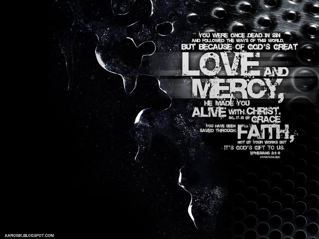 Love mercy black white photo free wallpaper for desktop - medium preview image