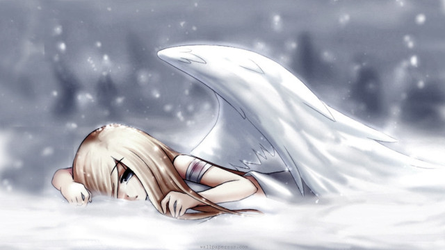 Angel wings snow woman gothic free wallpaper for desktop - medium preview image