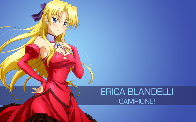 Blonde girl red dress blue free wallpaper for desktop - medium preview image