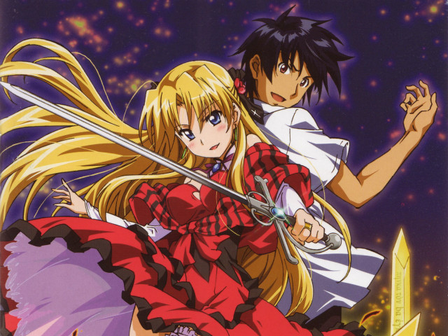 Anime couple red dress black free wallpaper for desktop - medium preview image