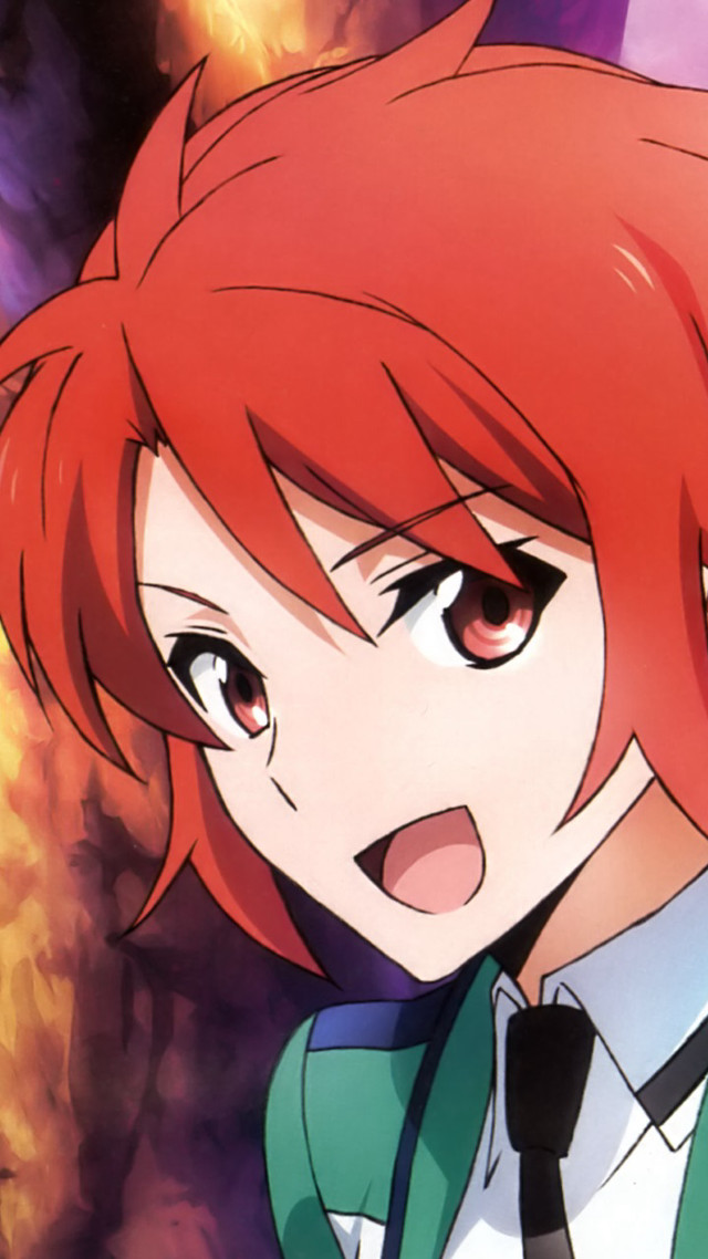 Girl red hair tie looking free wallpaper for mobile - medium preview image