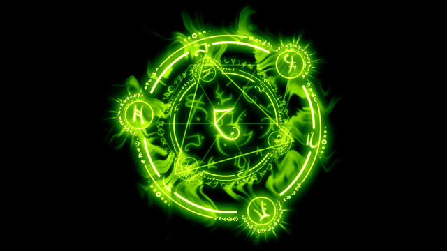 Green glowing magic circle elden free wallpaper for desktop - medium preview image