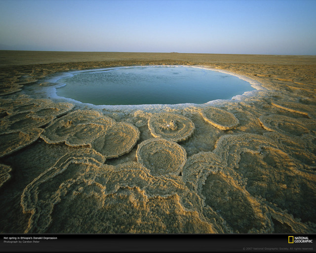 Large crater desert plain blue free wallpaper for desktop - medium preview image