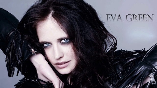 Woman blue eyes black leather free wallpaper for desktop - medium preview image