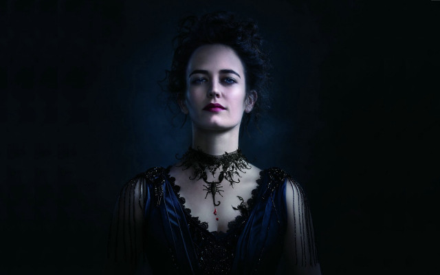 Woman dark dress spider neck free wallpaper for desktop - medium preview image