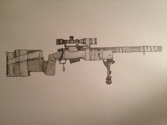 Gun scope drawing gun rest free wallpaper for desktop - medium preview image