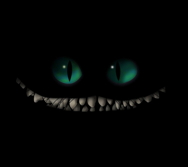 Black background green eyes smile free wallpaper for tablet - medium preview image