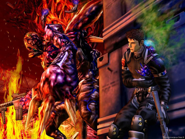 Couple fireplace gun knife holding free wallpaper for desktop - medium preview image