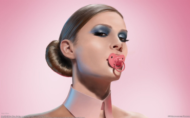 Pink pacifier woman clarice beckett free wallpaper for desktop - medium preview image