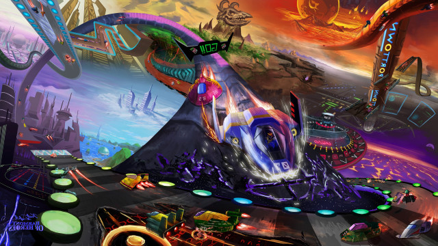 Futuristic city building clock tower free wallpaper for desktop - medium preview image