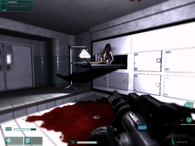 Woman gun room blood floor free wallpaper for desktop - medium preview image