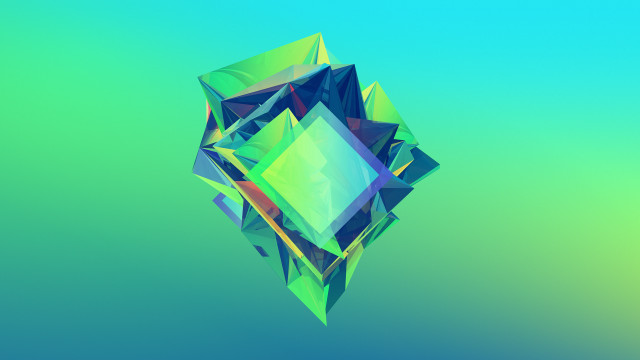 Colorful diamond blue green background free wallpaper for desktop - medium preview image