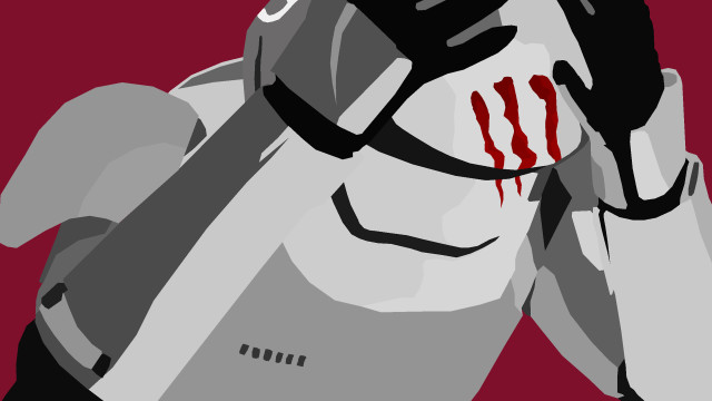 Bloody face helmet holding head free wallpaper for desktop - medium preview image