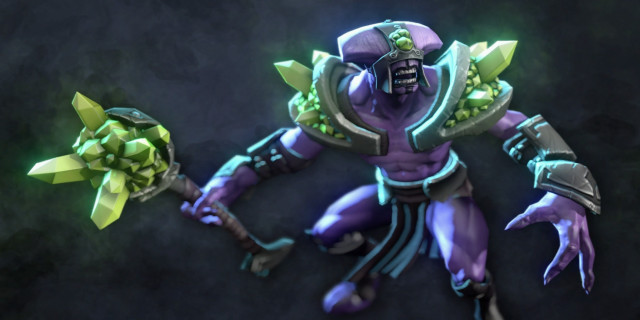 Purple green character holding green free wallpaper for desktop - medium preview image