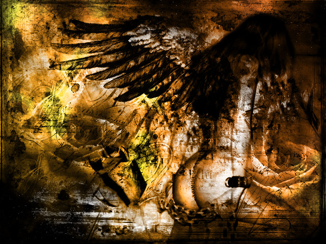 Bird wings cross chest painting free wallpaper for desktop - medium preview image