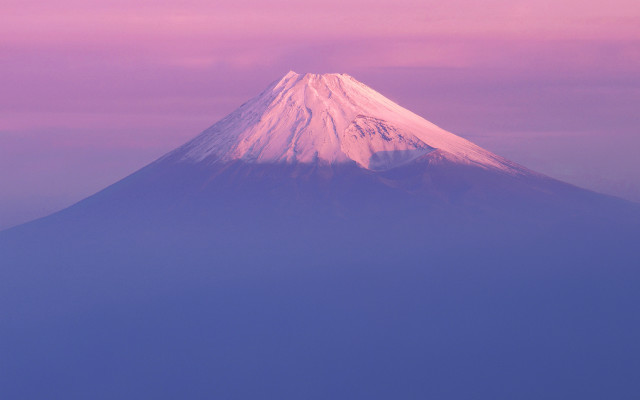 Snowy mountain pink sky pink free wallpaper for desktop - medium preview image