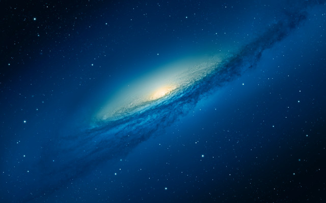 Large blue green galaxy stars free wallpaper for desktop - medium preview image
