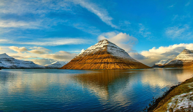 Mountain lake reflection blue sky #3 free wallpaper for desktop - medium preview image