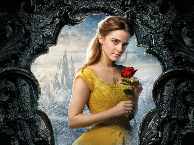 Woman yellow dress holding rose #3 free wallpaper for desktop - medium preview image