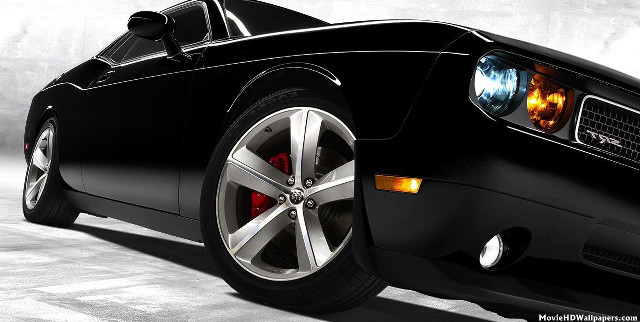 Black car red brakelight front free wallpaper for desktop - medium preview image