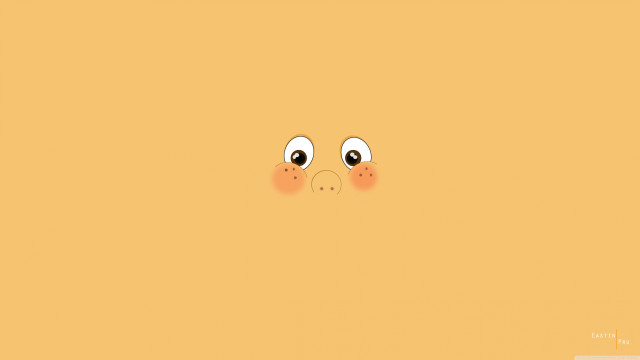 Yellow background two eyes nose free wallpaper for desktop - medium preview image