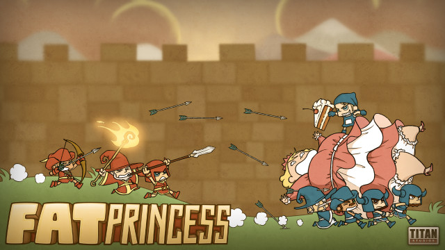 Cartoon knights fighting castle fire free wallpaper for desktop - medium preview image