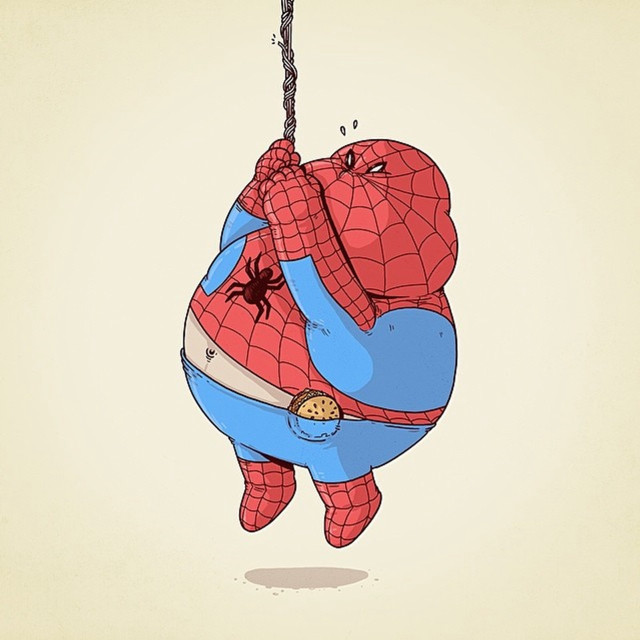 Spider man hanging rope spider free wallpaper for tablet - medium preview image