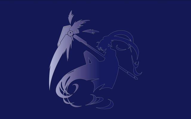 Woman sword bird blue silhouette free wallpaper for desktop - medium preview image