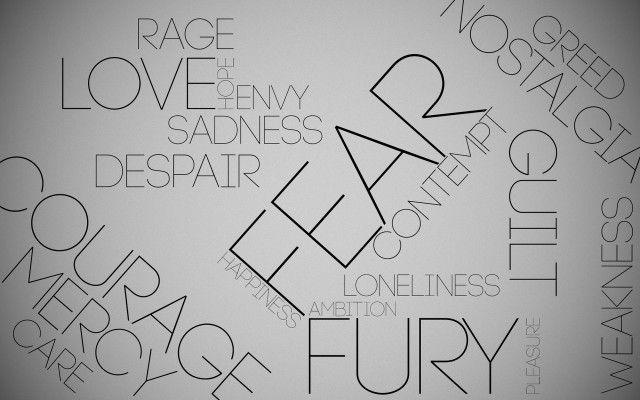 Black white typogram text wall free wallpaper for desktop - medium preview image