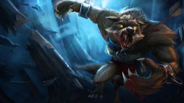 Wolf sword demon back arm free wallpaper for desktop - medium preview image