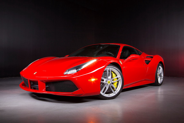 Red sports car dark room #83 free wallpaper for desktop - medium preview image