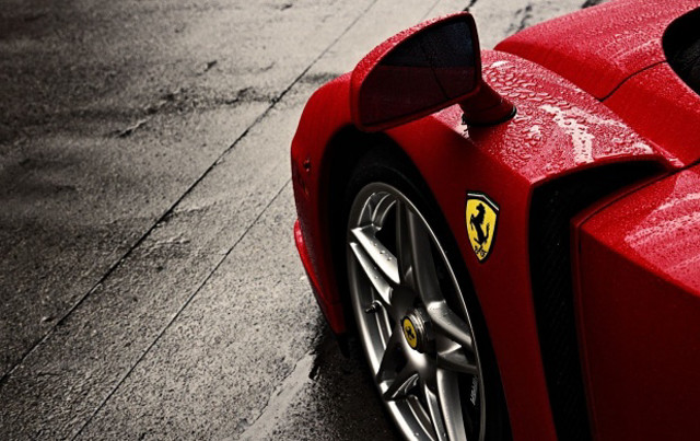 Red sports car parking door free wallpaper for desktop - medium preview image
