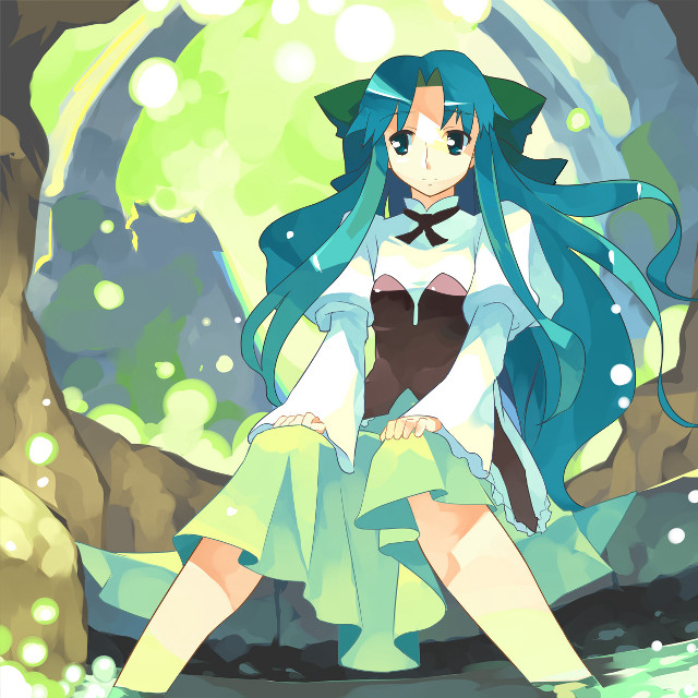 Girl blue hair dress rock free wallpaper for tablet - medium preview image