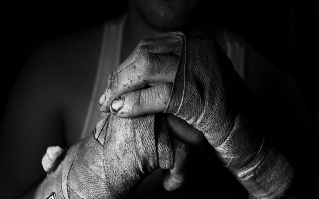Man holding cloth bandage wrist #2 free wallpaper for desktop - medium preview image