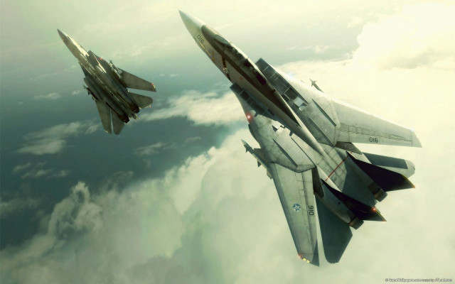 Fighter jets flying sky above #2 free wallpaper for desktop - medium preview image