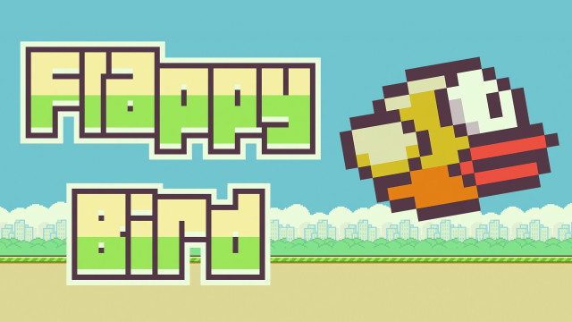 Flying bird pixel art fly free wallpaper for desktop - medium preview image